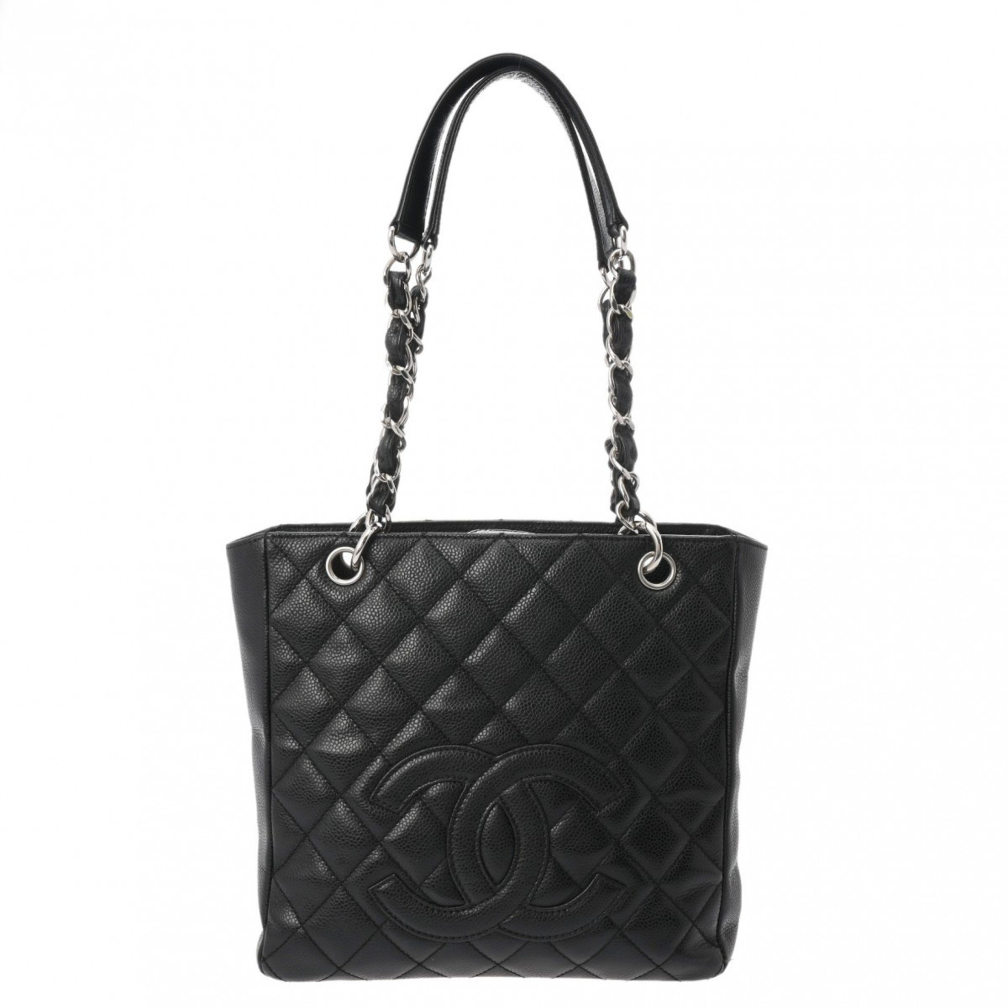 CHANEL Chanel Matelasse PST Tote Black A50994 Women's Caviar Skin Bag