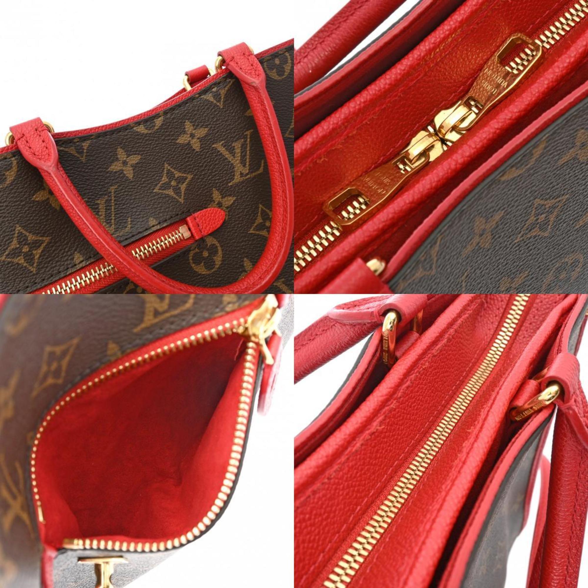 LOUIS VUITTON Louis Vuitton Monogram Popincourt PM Rouge M43433 Women's Canvas Handbag