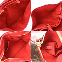 LOUIS VUITTON Louis Vuitton Monogram Popincourt PM Rouge M43433 Women's Canvas Handbag