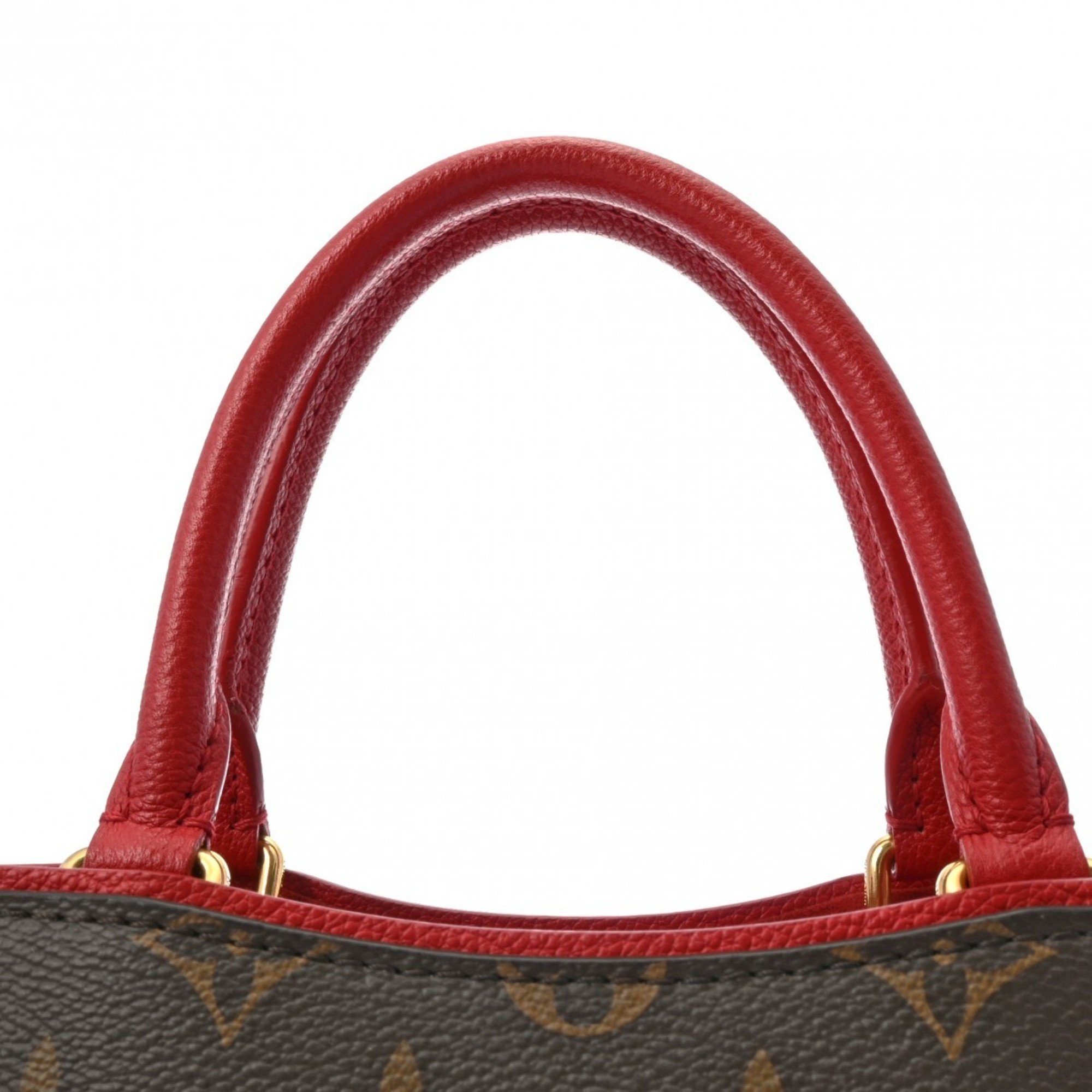 LOUIS VUITTON Louis Vuitton Monogram Popincourt PM Rouge M43433 Women's Canvas Handbag