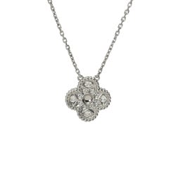 VAN CLEEF & ARPELS Alhambra Diamond VCAR6100 Women's 18K White Gold Necklace