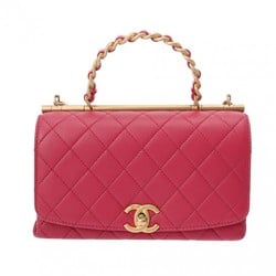 CHANEL Chanel Matelasse 20cm Pink Women's Calfskin Shoulder Bag