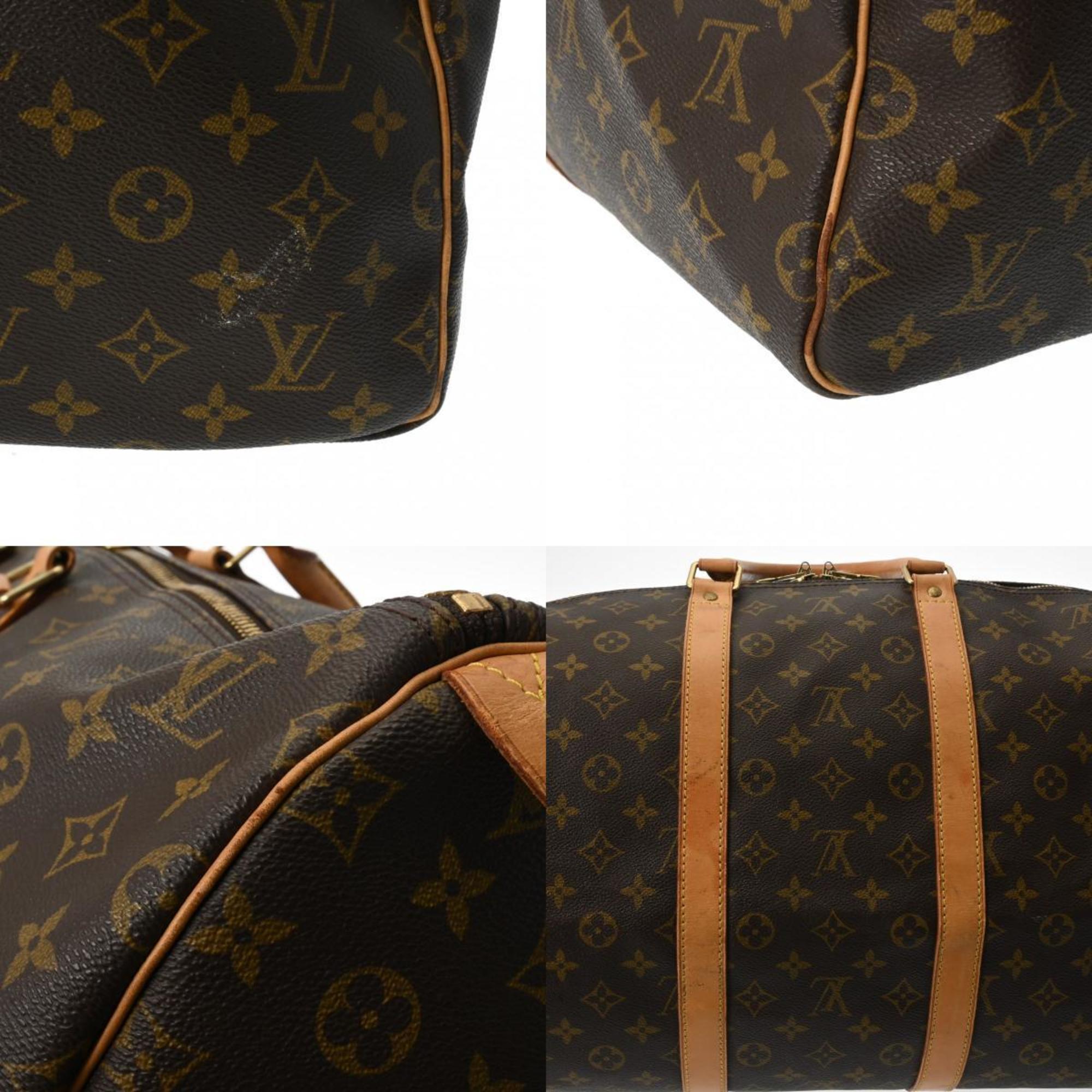 LOUIS VUITTON Louis Vuitton Monogram Keepall 55 Brown M41424 Unisex Canvas Boston Bag