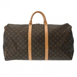 LOUIS VUITTON Louis Vuitton Monogram Keepall 55 Brown M41424 Unisex Canvas Boston Bag