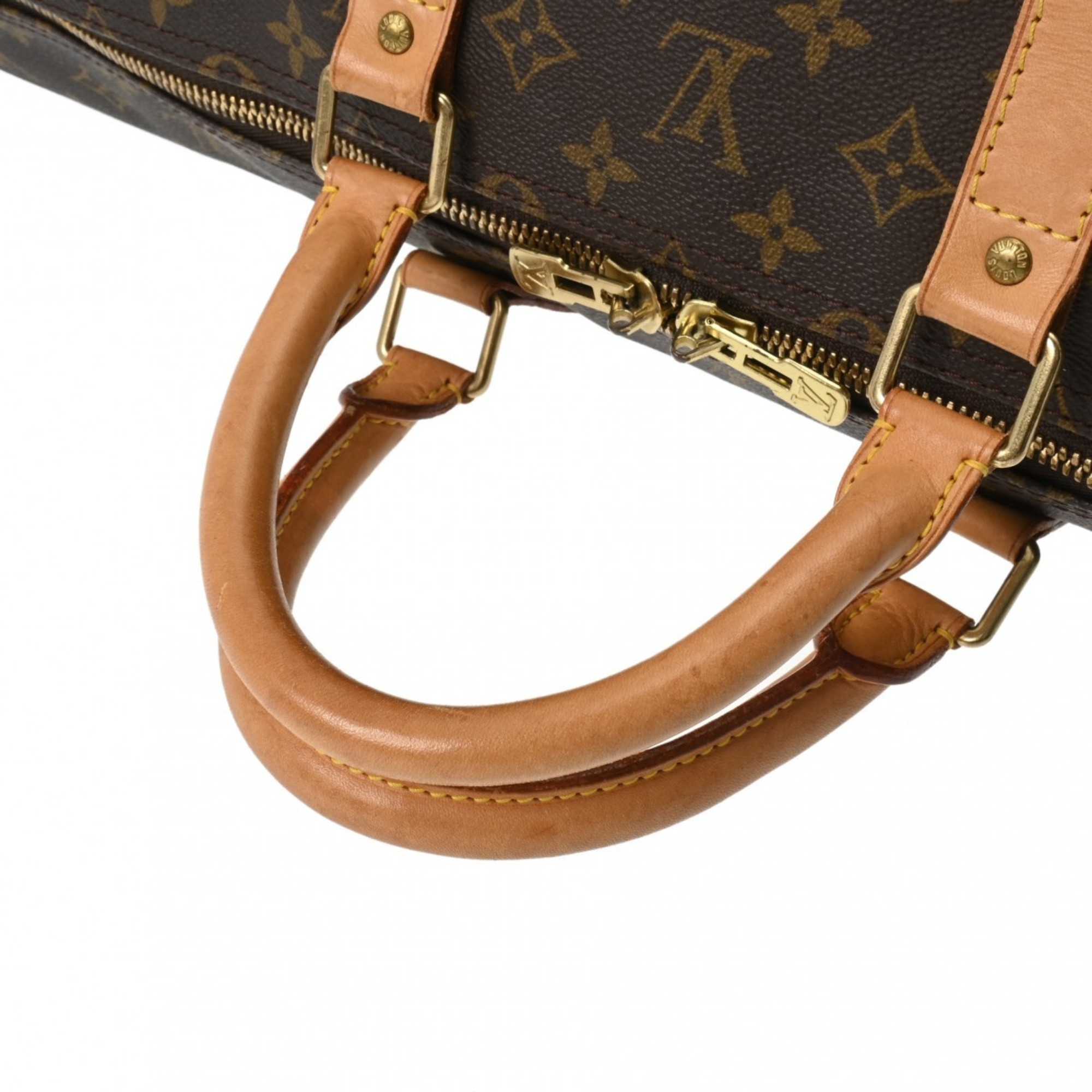 LOUIS VUITTON Louis Vuitton Monogram Keepall 55 Brown M41424 Unisex Canvas Boston Bag