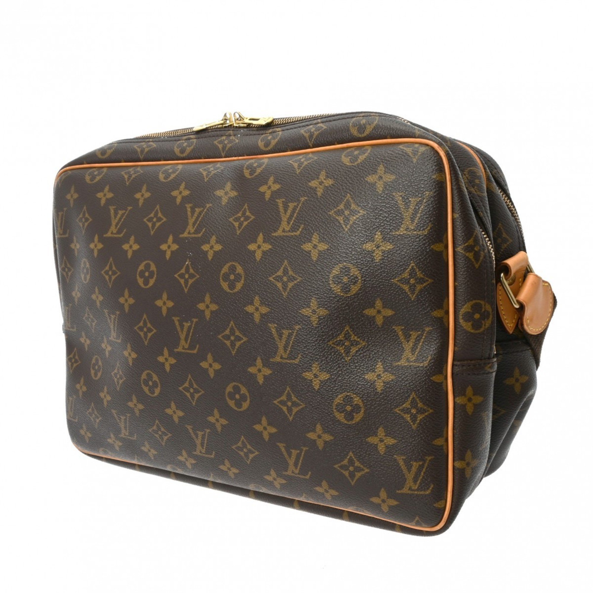 LOUIS VUITTON Louis Vuitton Monogram Reporter GM Brown M45252 Women's Canvas Shoulder Bag