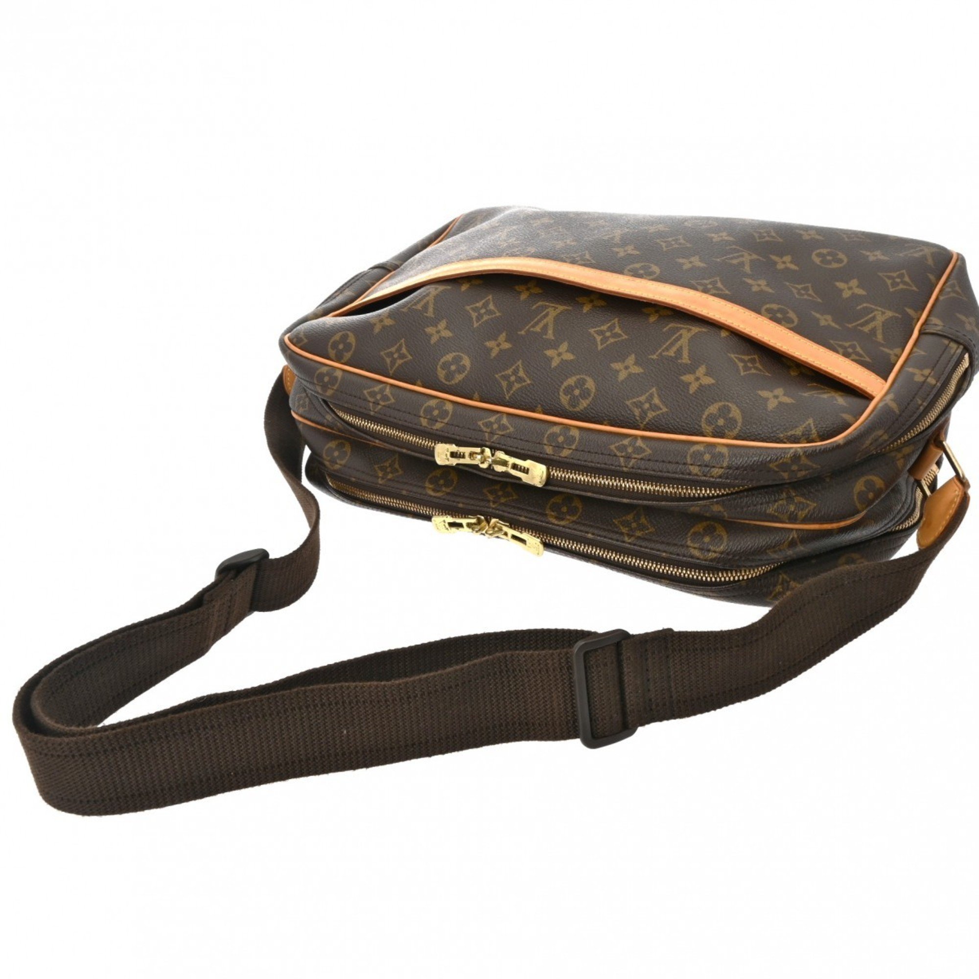 LOUIS VUITTON Louis Vuitton Monogram Reporter GM Brown M45252 Women's Canvas Shoulder Bag