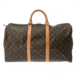 LOUIS VUITTON Louis Vuitton Monogram Keepall 50 Brown M41426 Unisex Canvas Boston Bag