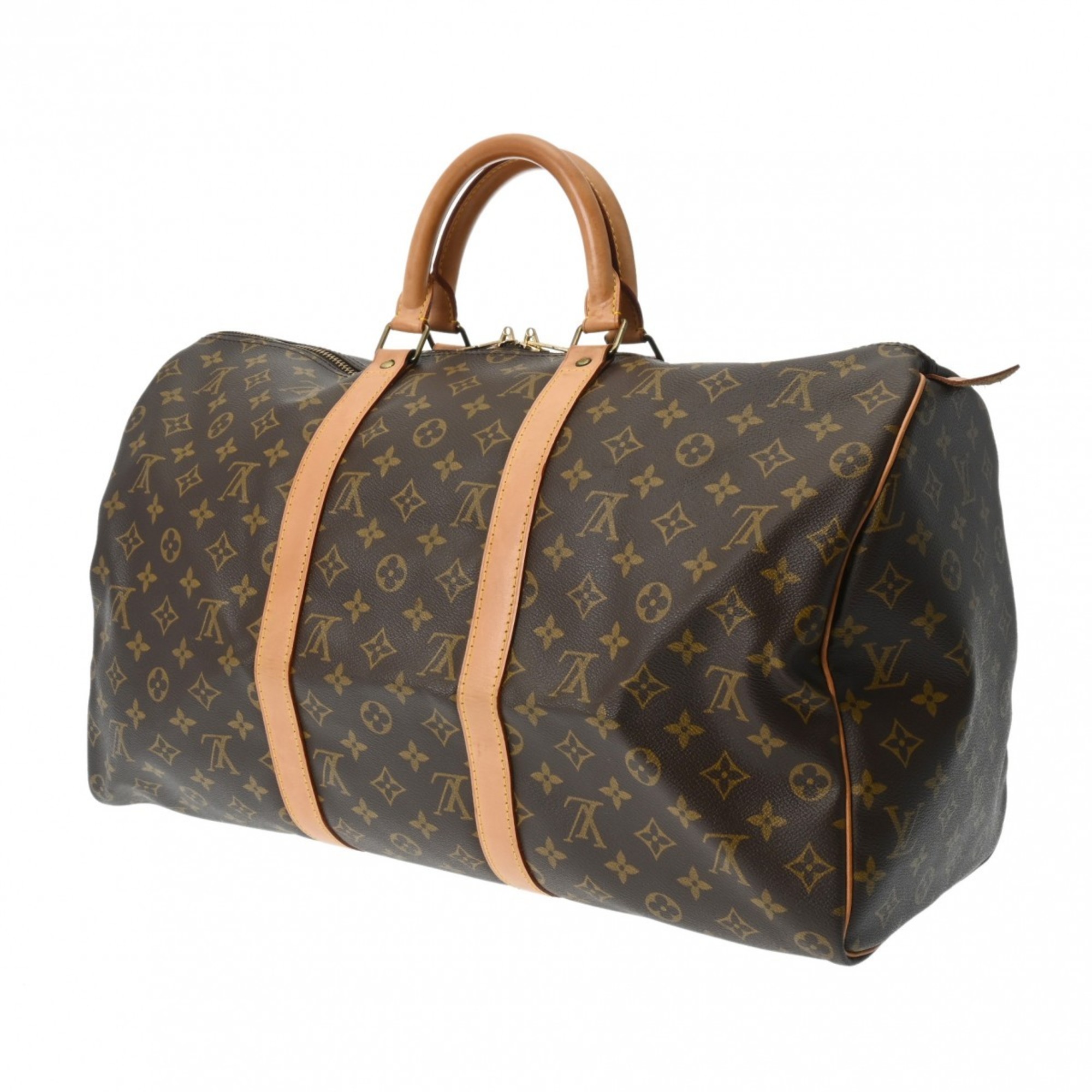 LOUIS VUITTON Louis Vuitton Monogram Keepall 50 Brown M41426 Unisex Canvas Boston Bag