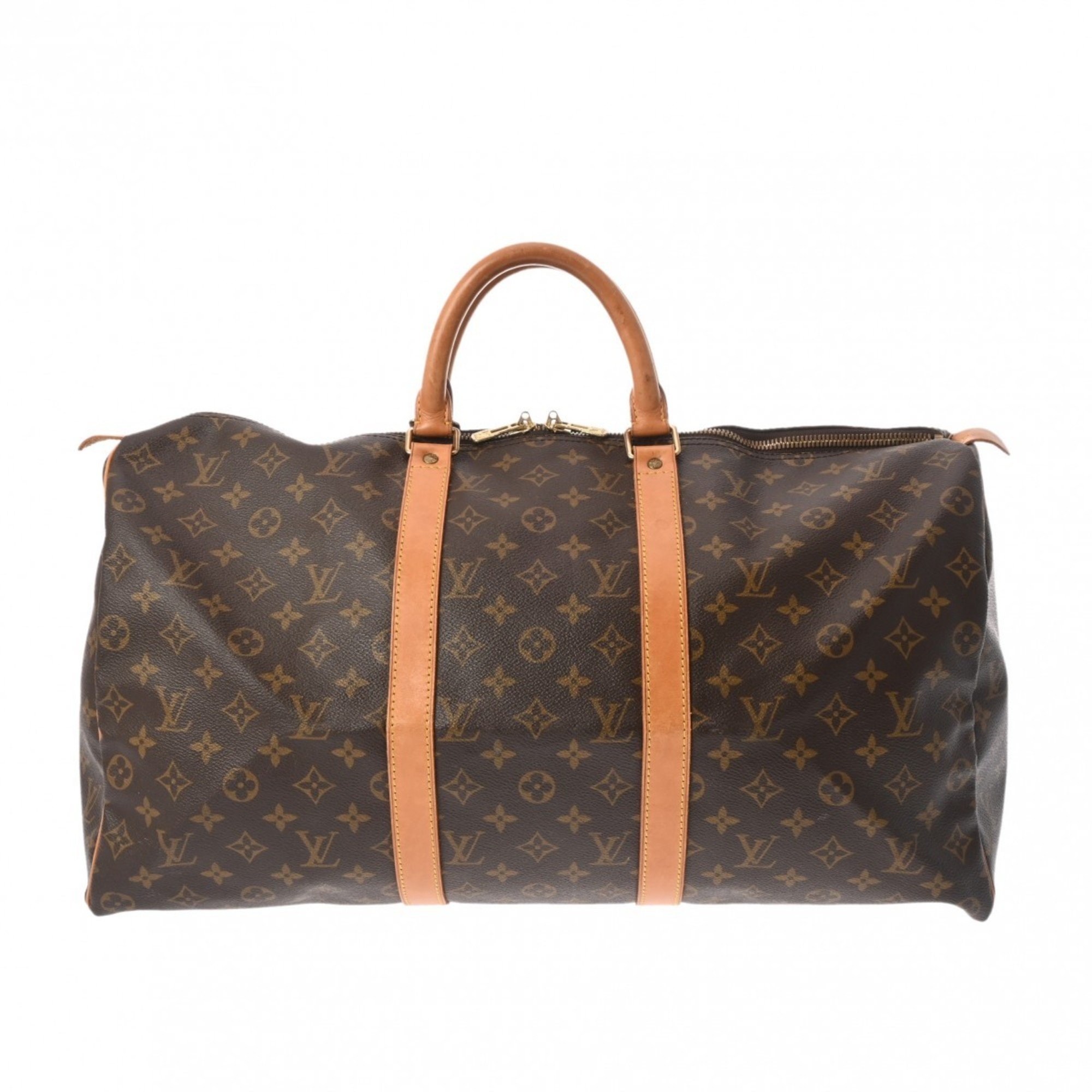 LOUIS VUITTON Louis Vuitton Monogram Keepall 50 Brown M41426 Unisex Canvas Boston Bag