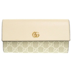 Gucci Continental Wallet GG Supreme Marmont Beige Ivory 456116 Bi-fold Long 1473 GUCCI