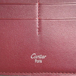 Cartier Must L3001363 Leather Black Bordeaux Purple Bi-fold Long Wallet 0528Cartier