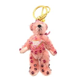 Prada Bear Rhinestone Acrylic Pink Bag Charm Keychain 1000PRADA