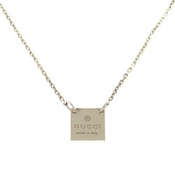 Gucci Square Trademark Silver 925 Necklace 0692 GUCCI