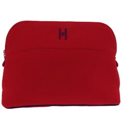 Hermes Bolide Pouch MM Wool Red 0724HERMES