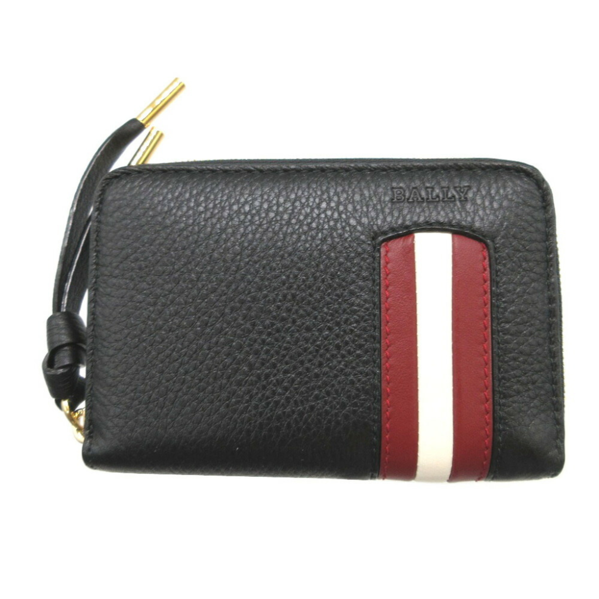 BALLY MORRIN Leather Black Coin Case Wallet 2451BALLY