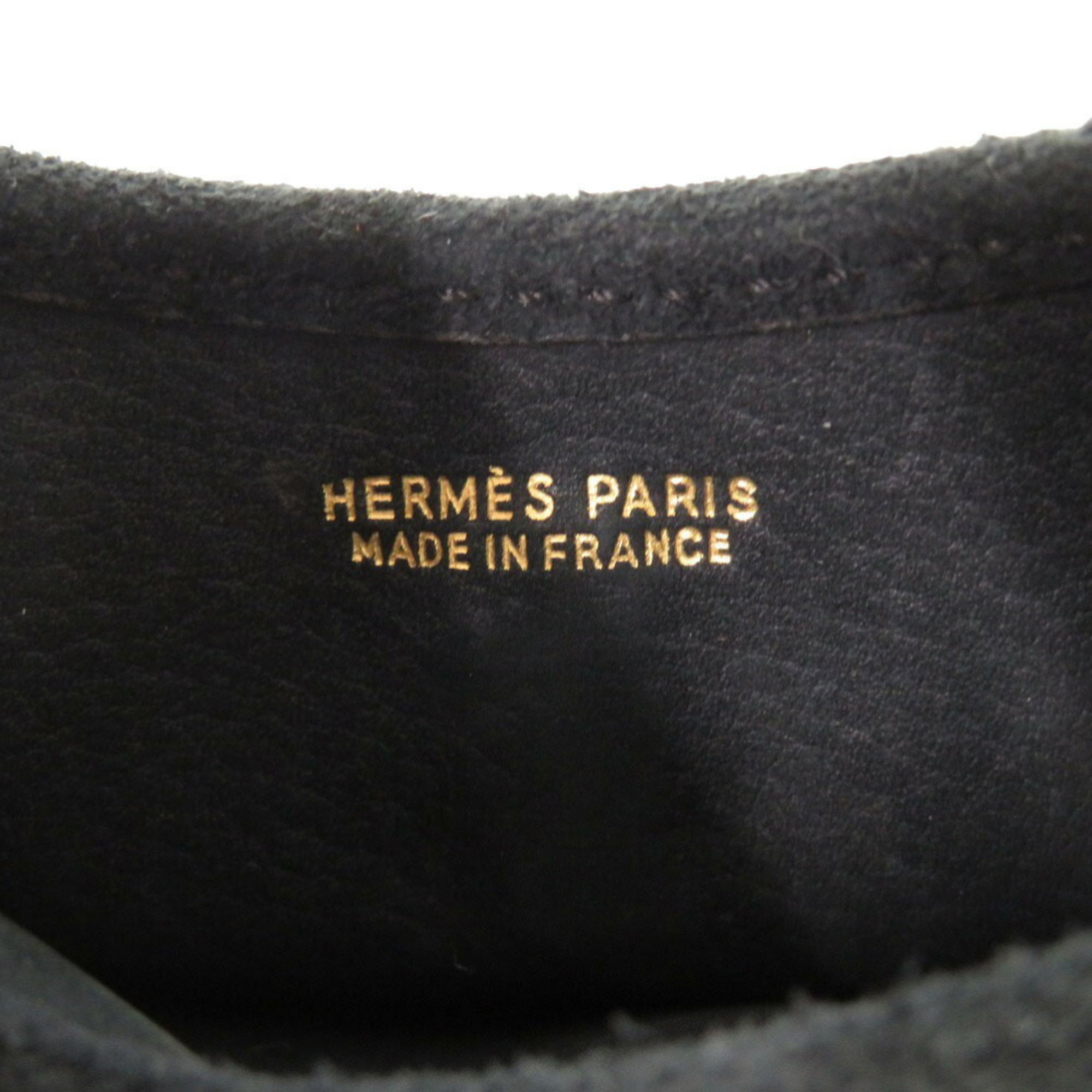 Hermes Trim Dobris Black 〇U Stamp Shoulder Bag 1016 HERMES