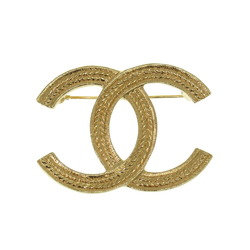 Chanel Coco Mark Leaf Brooch B23 A Metal Gold 0384 CHANEL