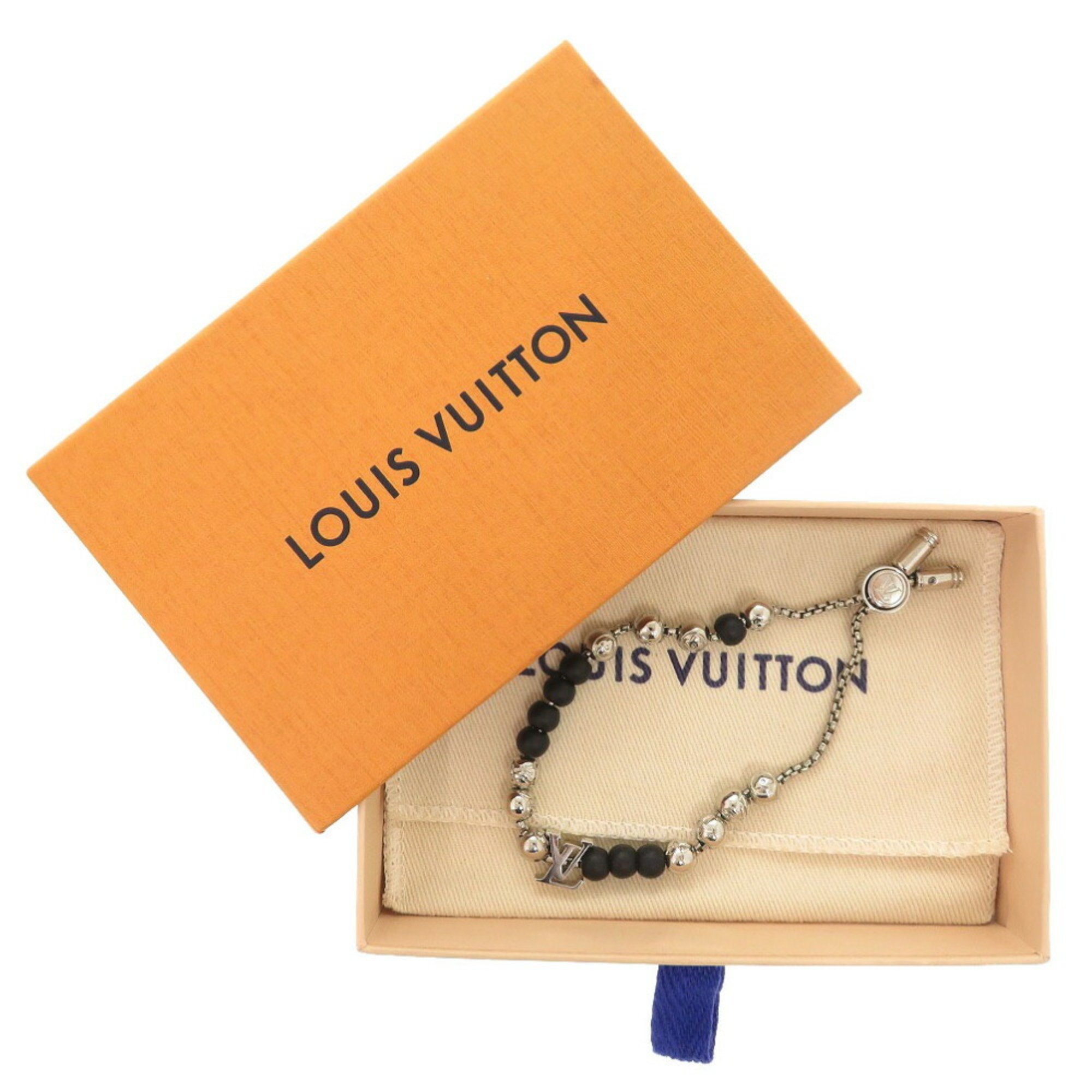 Louis Vuitton Beaded Bracelet Monogram Metal/Beads Silver M00512 LV 0060LOUIS VUITTON