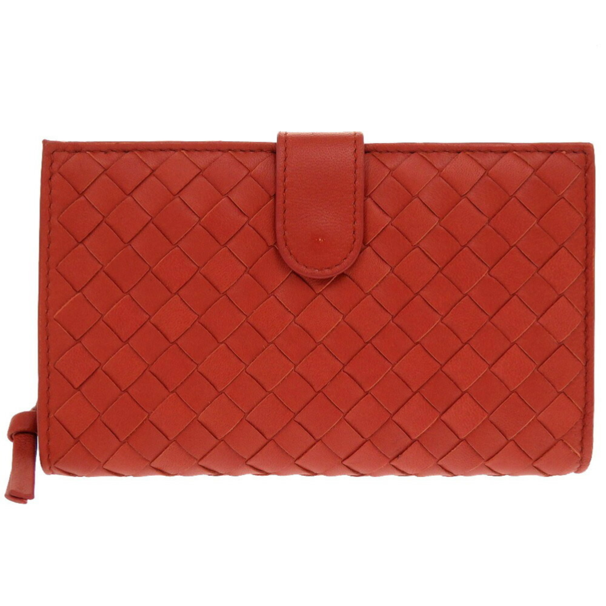 Bottega Veneta Intrecciato Leather Reddish Brown 121060 V0013 6503 Bi-fold Wallet 0958 BOTTEGA VENETA