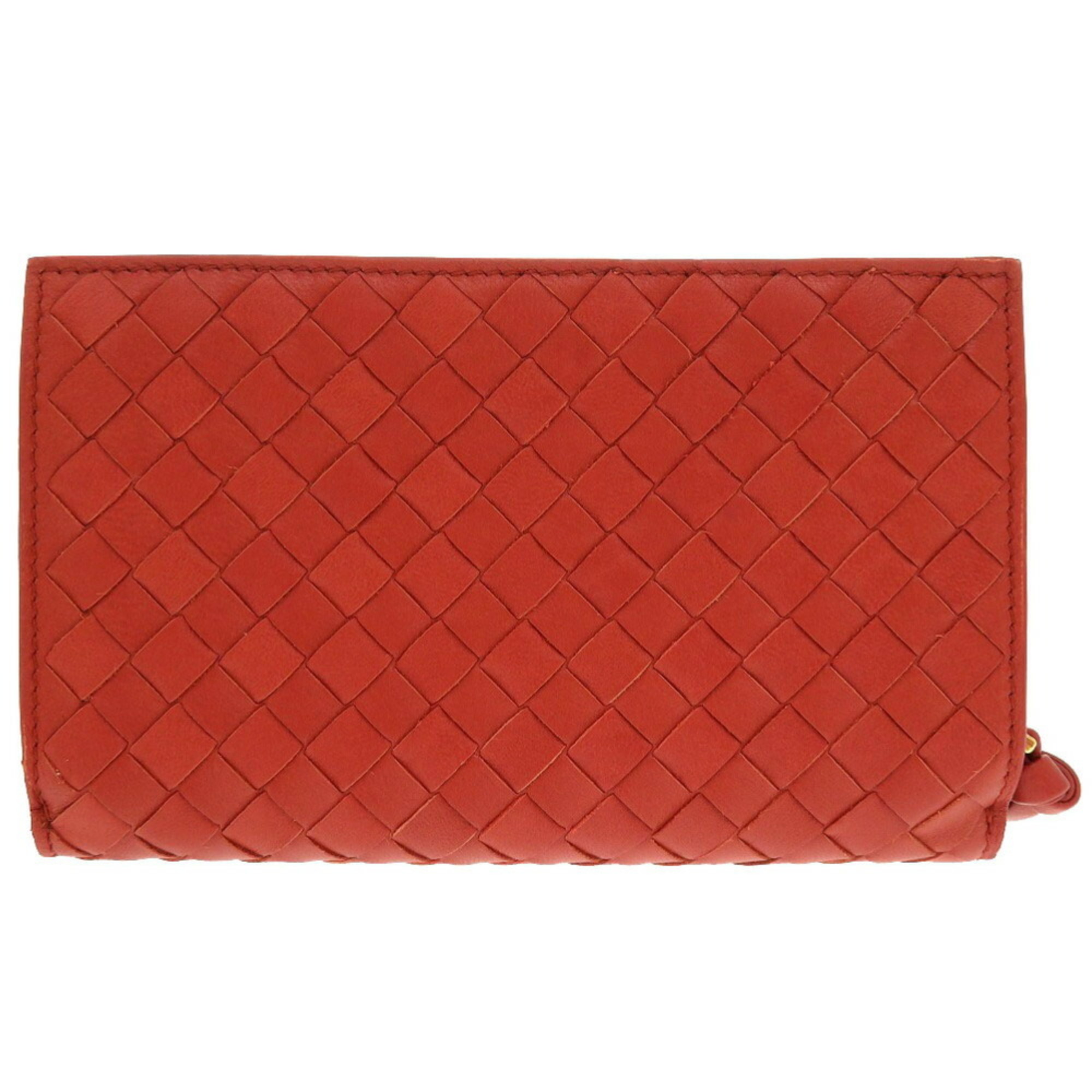 Bottega Veneta Intrecciato Leather Reddish Brown 121060 V0013 6503 Bi-fold Wallet 0958 BOTTEGA VENETA