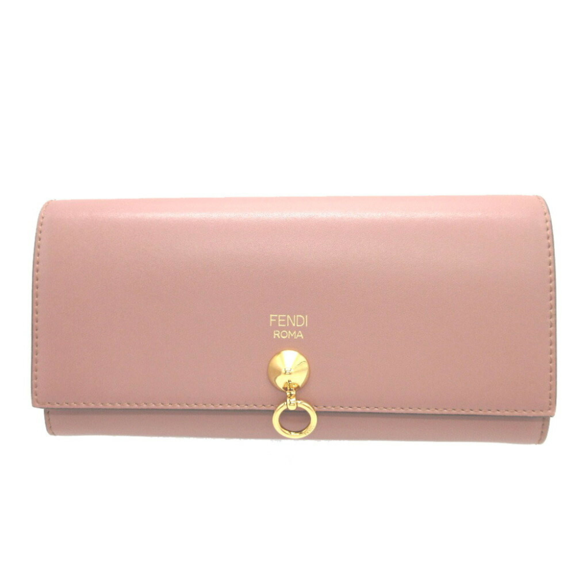 Fendi By The Way 8M0251 Leather Pink Bi-fold Long Wallet 0413FENDI