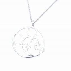 Chopard Disney Mickey Mouse K18WG Necklace 750 White Gold Pendant 0243Chopard