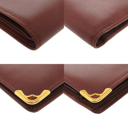 Cartier Must Line Leather Bordeaux Bi-fold Wallet 0803 CARTIER