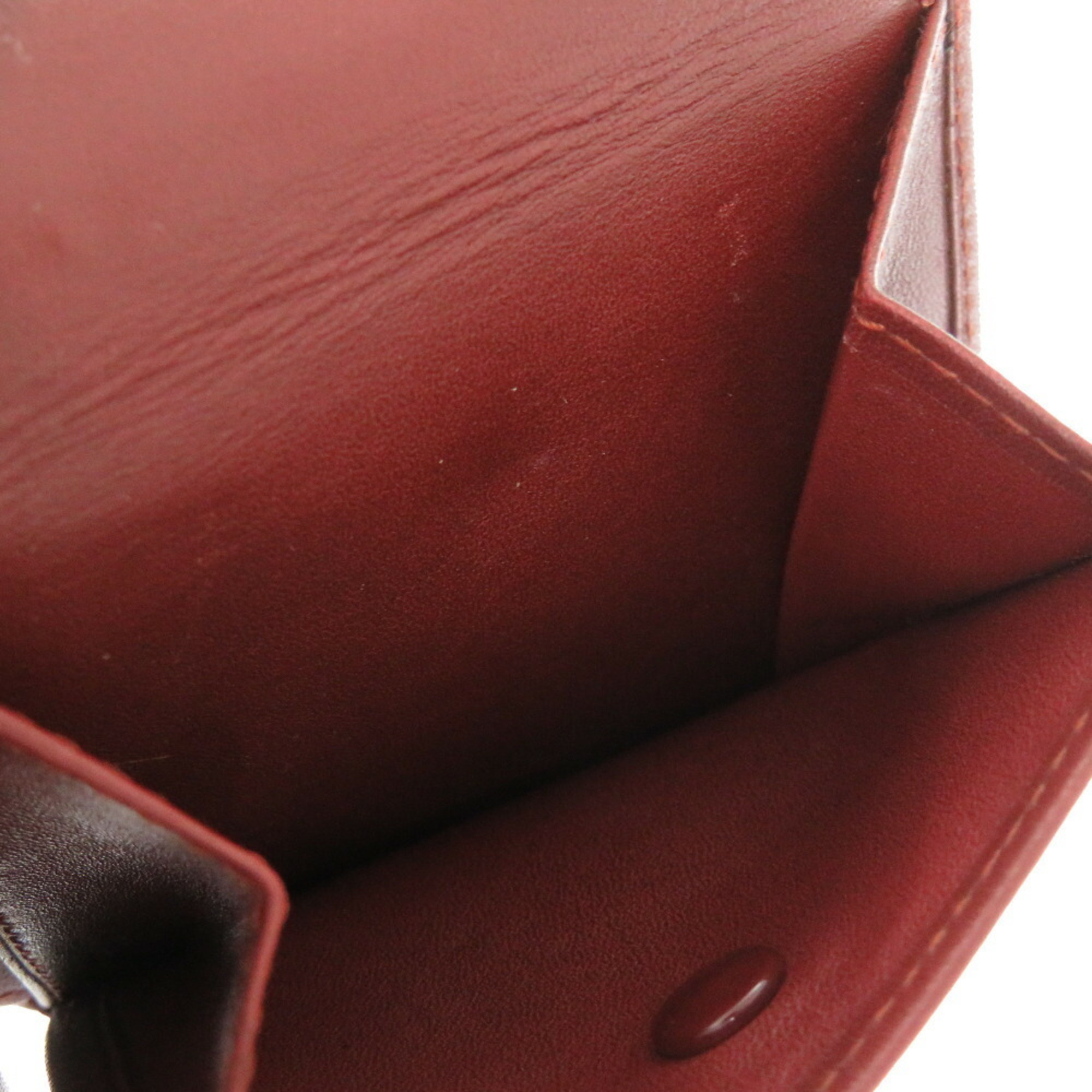 Cartier Must Line Leather Bordeaux Bi-fold Wallet 0803 CARTIER