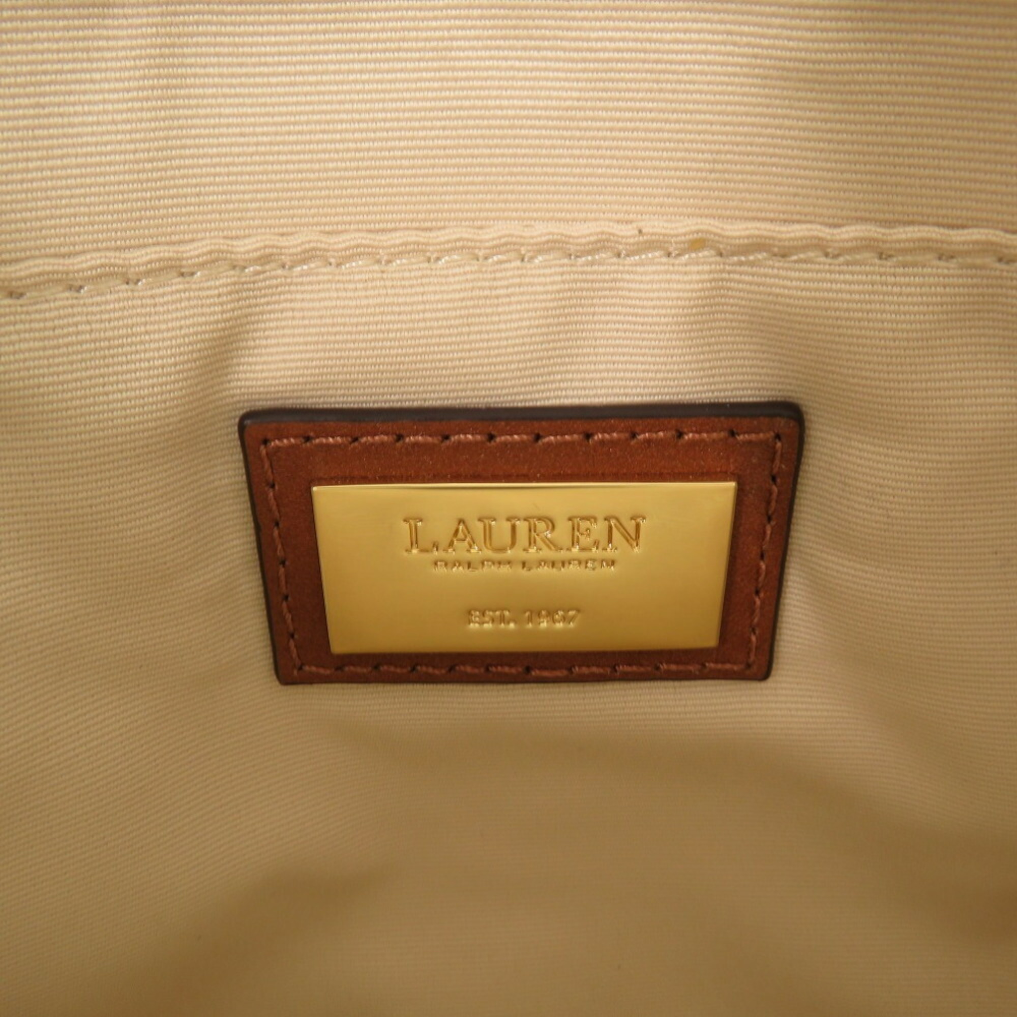 Ralph Lauren Leather Brown Shoulder Bag 1502RALPH LAUREN