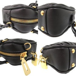 Miu Miu Miu Arcadi Matelasse Leather Shoulder Bag Black MIU5BB123 1756MIUMIU