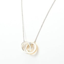 Tiffany & Co. 1837 Interlocking Circle Pendant Necklace 60013936 K18YG 925 Sterling Silver 40cm L-156067