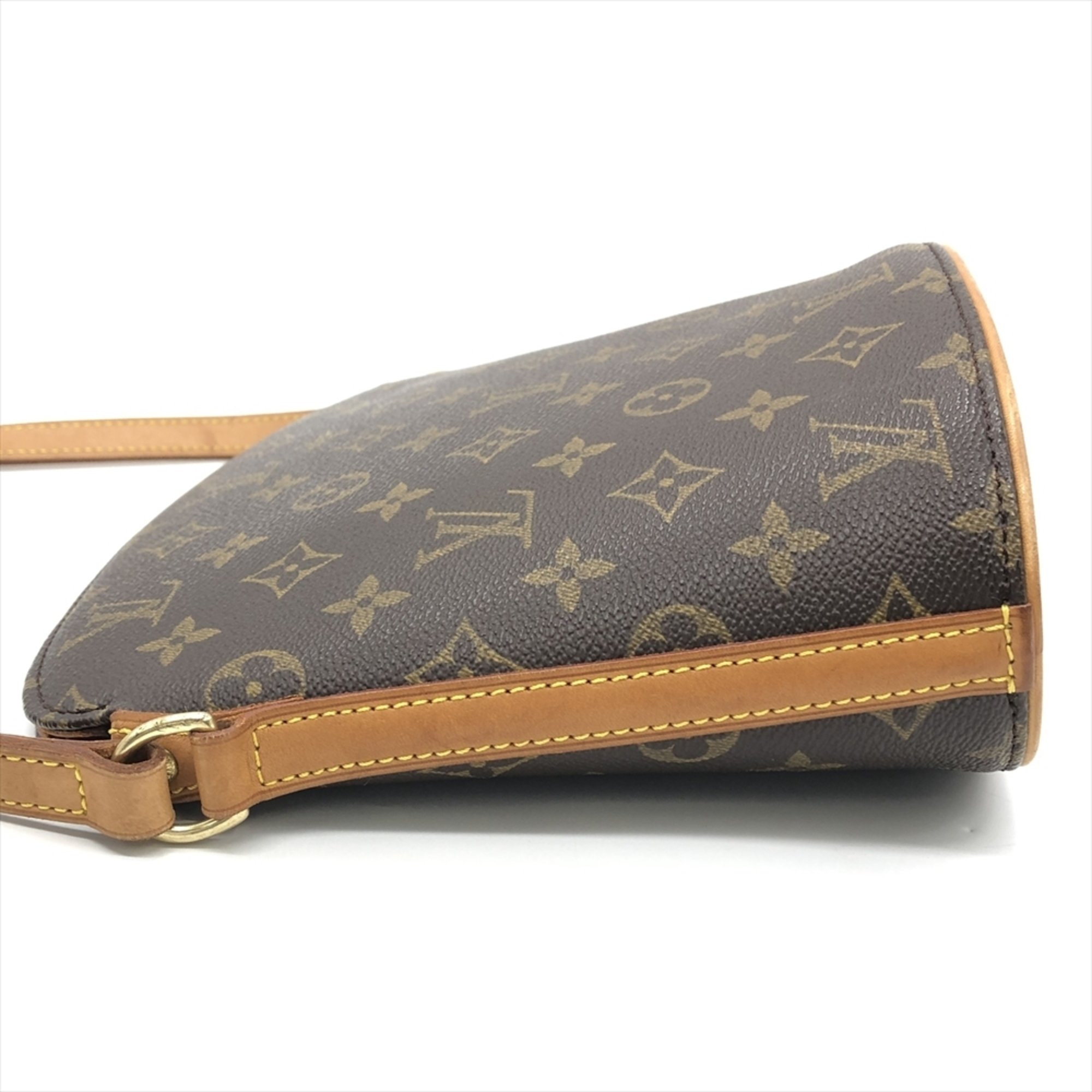 Louis Vuitton Drouo M51290 Shoulder Bag Monogram Canvas Tanned Leather Brown