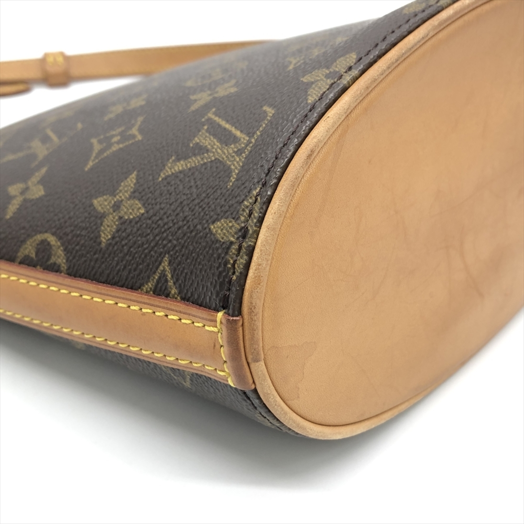 Louis Vuitton Drouo M51290 Shoulder Bag Monogram Canvas Tanned Leather Brown