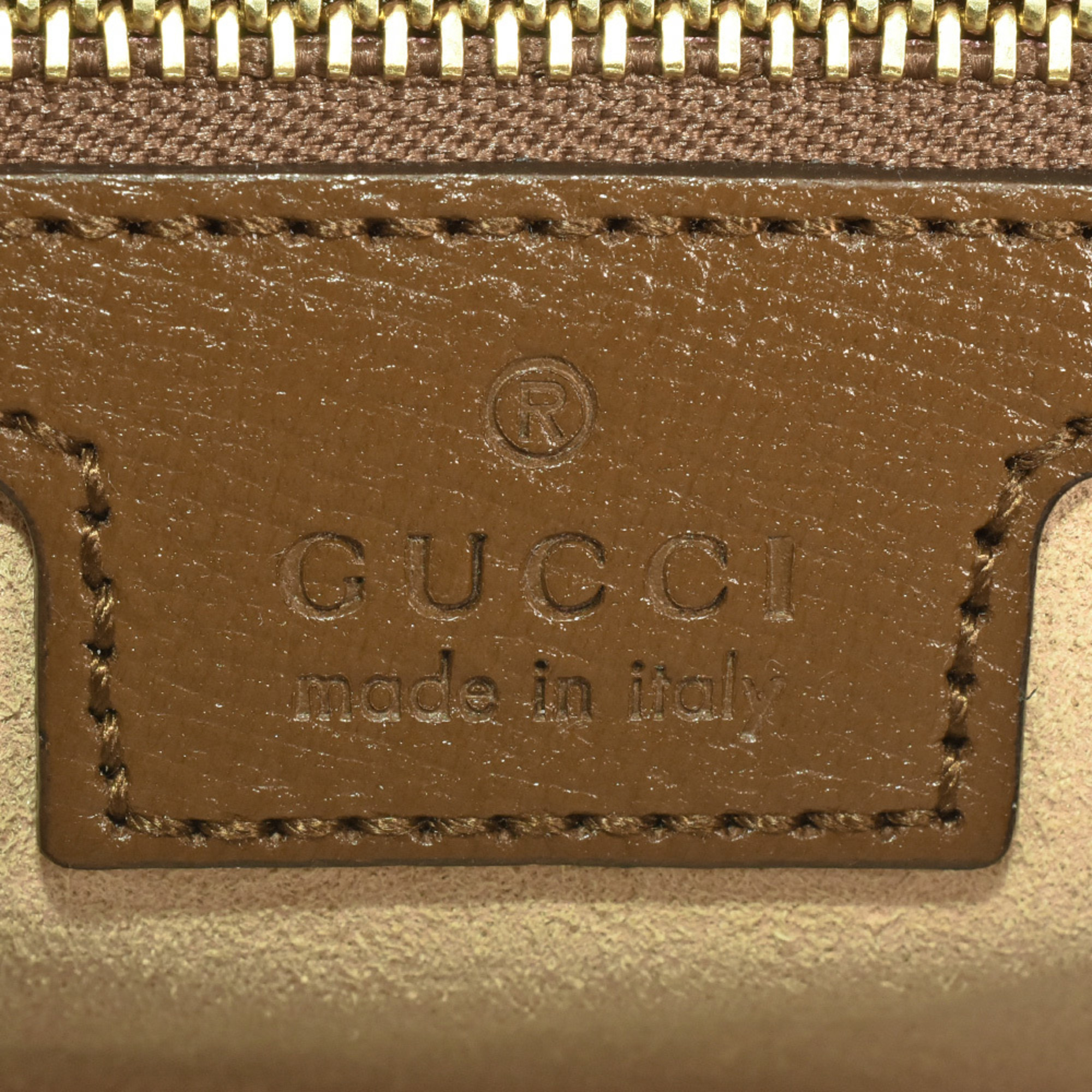 GUCCI Horsebit 1955 Small Shoulder Bag in GG Supreme Canvas 645454-520981 Beige