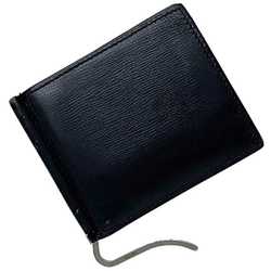 Valextra Wallet Money Clip ec-21114 Navy Billfold Leather S 0M Compact Men's Accessory