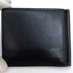 Valextra Wallet Money Clip ec-21114 Navy Billfold Leather S 0M Compact Men's Accessory