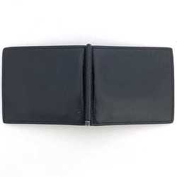 Valextra Wallet Money Clip ec-21114 Navy Billfold Leather S 0M Compact Men's Accessory