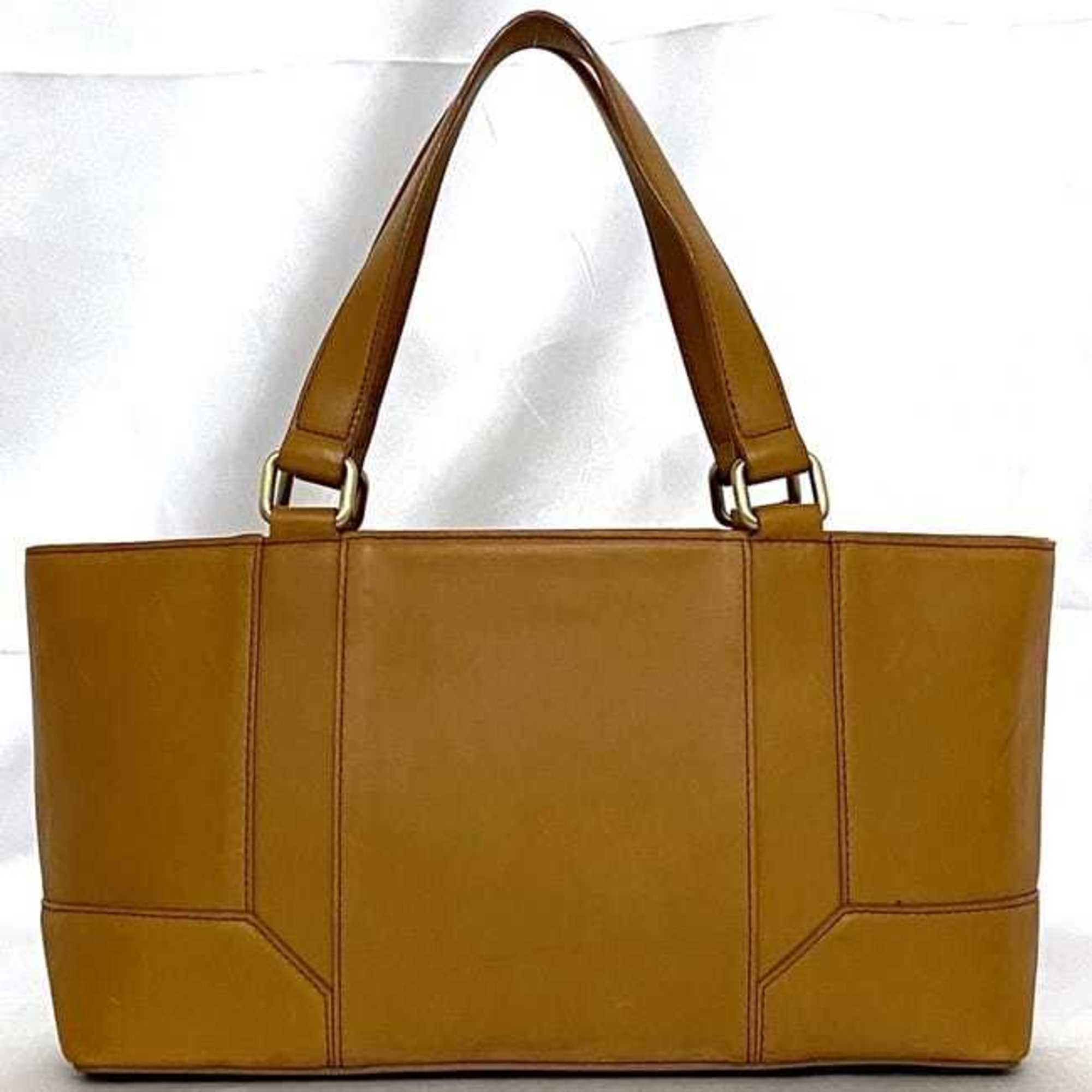 Burberry handbag ec-21009 camel brown leather BURBERRY bag women's