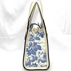 Gucci 2-way bag f-21163 White Blue Flower Herbarium 443089 GG Ribbon Canvas Leather GUCCI Japan Exclusive Freestanding