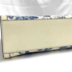 Gucci 2-way bag f-21163 White Blue Flower Herbarium 443089 GG Ribbon Canvas Leather GUCCI Japan Exclusive Freestanding