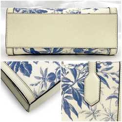 Gucci 2-way bag f-21163 White Blue Flower Herbarium 443089 GG Ribbon Canvas Leather GUCCI Japan Exclusive Freestanding