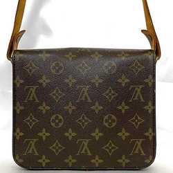 Louis Vuitton Shoulder Bag Cartesier 22 ec-21094 Brown Monogram M51253 Canvas Tanned Leather SL0921 LOUIS VUITTON Flap