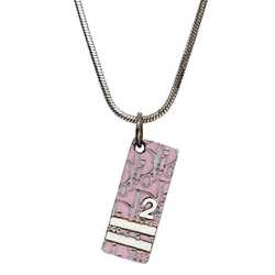 Christian Dior Necklace ec-21018 Silver Pink Trotter Bar Metal Plate Women's Accessories