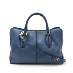 TOD'S D-styling D bag handbag shoulder leather blue