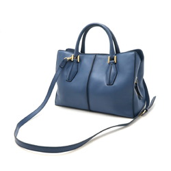 TOD'S D-styling D bag handbag shoulder leather blue