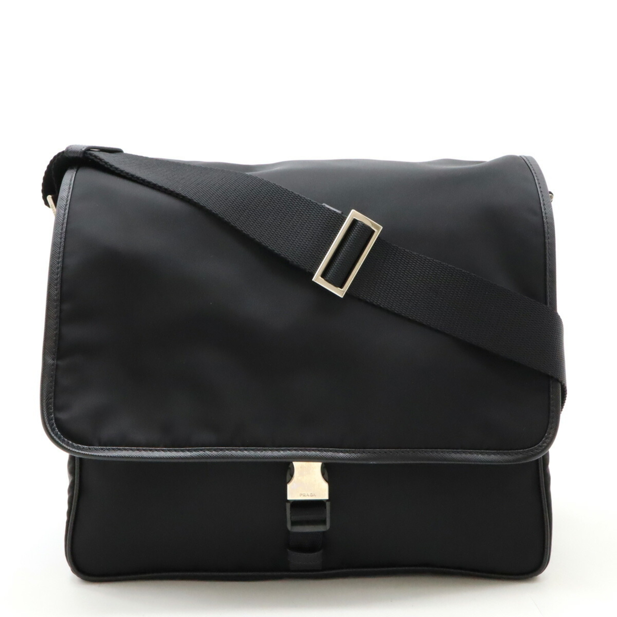 PRADA Prada Shoulder Bag Nylon Leather NERO Black V158