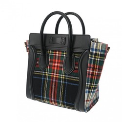 CELINE Luggage Nano Shopper Check Pattern Multicolor/Black Women's Wool/Calf Handbag