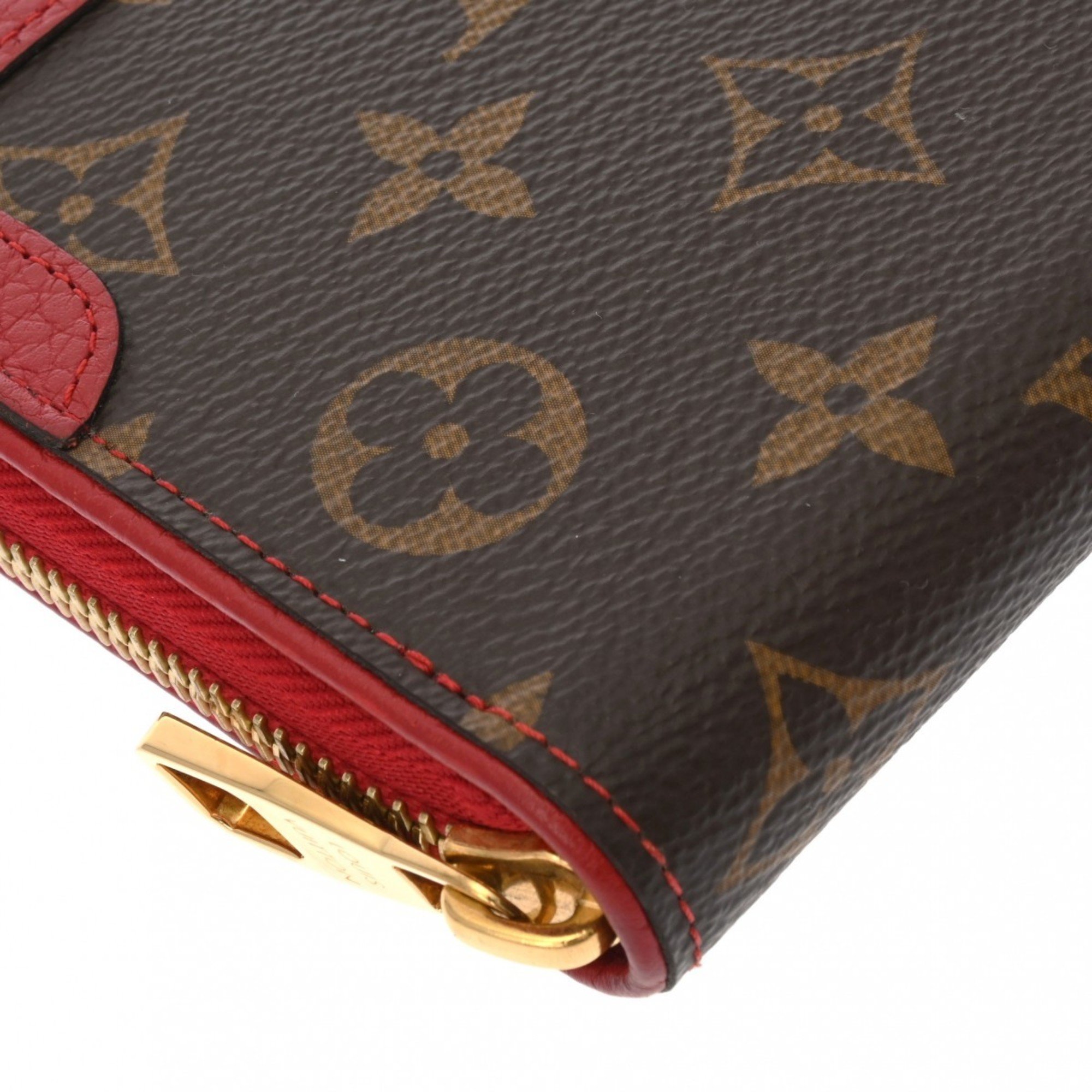 LOUIS VUITTON Louis Vuitton Monogram Zippy Wallet Retiro Cerise (Red) M61854 Women's Canvas Long