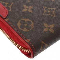 LOUIS VUITTON Louis Vuitton Monogram Zippy Wallet Retiro Cerise (Red) M61854 Women's Canvas Long